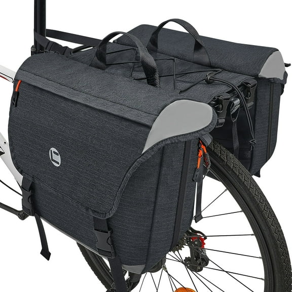 AUTOWT Bike Pannier Bag, Bicycle Bag with Reflective Trim, Water-Resistant Bike Rear Seat Saddle Storage Bags for Mountain Road Bike Commuter