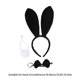 thumbnail image 3 of Rabbit Ear Hair Hoop Tail Bow Tie Set for Halloween Cosplay Party Masquerade Nightclubs Headwear Cosplay Props White, 3 of 4