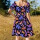 thumbnail image 5 of Vestido de manga corta de hojas de Bichos, vestido de verano para mujer, vestido largo de verano para mujer, vestido elegante de lujo para fiesta y noche., 5 of 7