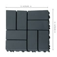 thumbnail image 4 of Interlock Deck Tile 12"x12" (36 Tiles/Box) - Slip-Resistant Outdoor Flooring, Patio Paver for Poolside, Backyard & Garden - Easy Snap Plastic Tiles(Gray/Brown), 4 of 4