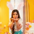 thumbnail image 4 of Hsqqdc Feather Champagne Butterfly Moth Antenna Headband Insect Hair Hoop, 1 Piece, 4 of 7
