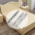 thumbnail image 2 of Bed Rail Connecting Fittings for Wood Frame, 5-Inch Zinc Round Bed Hook Set of 4, Thickened Furniture Hardware, 2 of 5