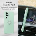 thumbnail image 4 of Case for Samsung Galaxy S22 Ultra 5G, Slim Liquid Silicone Phone Case with 360 Rotatable Ring Holder Kickstand wtih Magnetic Car Mount Gel Rubber Shockproof TPU Bumper Case Cover - Cyan Blue#, 4 of 17