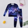 thumbnail image 3 of HAYIMI Children Outfit Sets Long Sleeved Space Star Printed O-Neck Home Wear Tops Pants Suit Casual Wear Fashion Party Clothes Sets for Special Occasion, 3 of 3