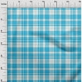 thumbnail image 3 of oneOone Cotton Poplin Twill Turquoise Blue Fabric Check Craft Projects Decor Fabric Printed By The Yard 56 Inch Wide, 3 of 4