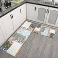 thumbnail image 2 of Pioneer Flower Floral Print Pattern Kitchen Rugs Sets Of 2,Anti Fatigue Kitchen Mat Rugs Non Slip Washable,Decorative Kitchen Floor Mats for Kitchen,Sink,Laundry,17"x30"+17"x47", 2 of 7