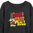 thumbnail image 3 of Disney - Firefighter Mickey - Stop, Drop, & Roll - Women's Lightweight French Terry Long Sleeve Shirt, 3 of 5