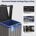 thumbnail image 3 of EAST OAK 31 Gallon Outdoor Trash Can Outside Trash Bin Waterproof Resin Garbage Can for Patio Kitchen Backyard, Gray, 3 of 6
