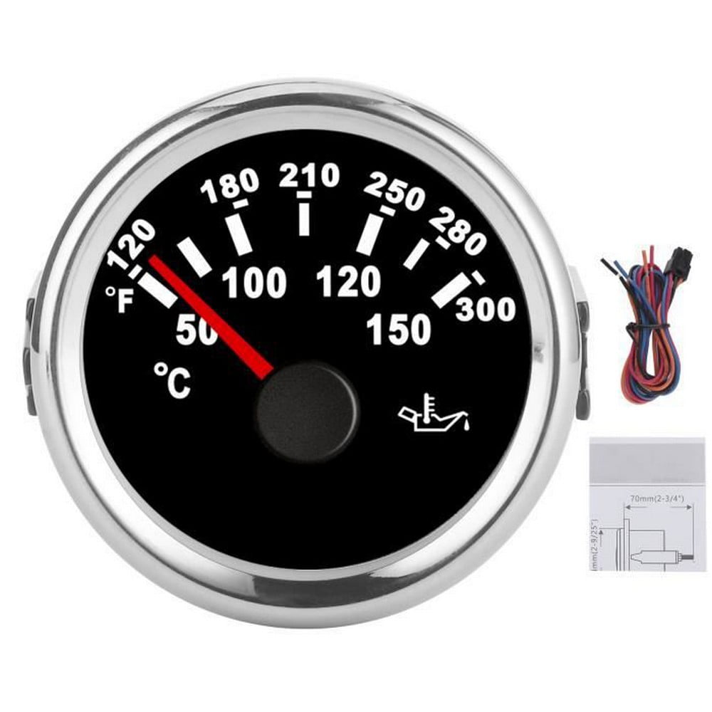 Oil Temperature Gauge 50150℃ Oil Temperature Gauge 8 Color Lcd Display