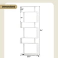 thumbnail image 3 of Costway 2 PCS Bookcase 6-Tier Bookshelf with Anti-Tipping Kit Freestanding Display Shelf White, 3 of 9