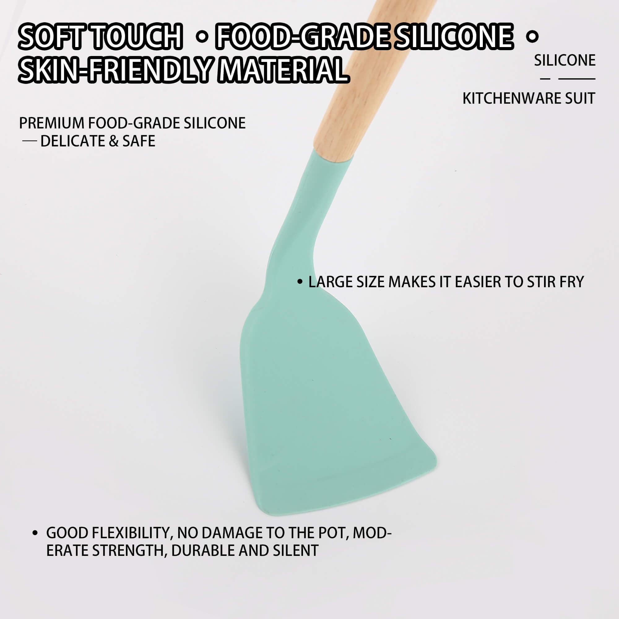 HEESEM 20 Pcs Silicone Stainless Steel Cooking Utensils Set -Multifunctional Kitchen Utensil Set - Green