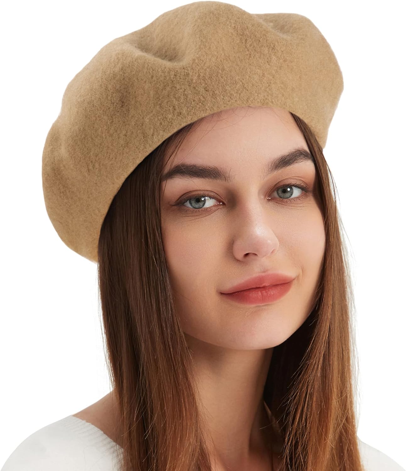 2844 Women Frog Eye Beret Wool French Beanie Hat Artist Painter Hats Costume Toptie-Women-Classic-French-  main image 2