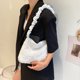 thumbnail image 3 of Bolsa Bolso de hombro plisado retro para mujer Bolso de gran capacidad informal (Blanco) JShteea Para Estrenar, 3 of 9
