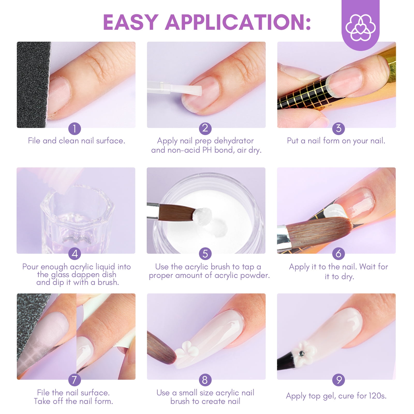 Saviland Acrylic Nail Kit Complete Set with Drill - White/Pink/Clear Acrylic Powder and Acrylic Liquid Set with Acrylic Nail Brush, Electric Nail Drill, Acid-Free Primer and Top Coat with Everything