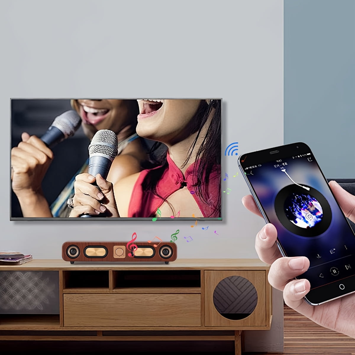 10W Vintage Wireless Bluetooth Sound Bar Speaker Desktop Dual 2'' Speakers USB Wired, 3.5mm Aux-in Computer Speakers for Desktop Monitor