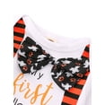 thumbnail image 3 of Qiylii Baby Boys Halloween Outfit,Gentleman Letter Romper+Ghost Print Pants+Hat, 3 of 9