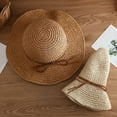 thumbnail image 5 of Fgnfyis Women's Summer Straw Bucket Hat Wide Brim Sun Fashionable Beach Fisherman Hat Khaki One Size, 5 of 9