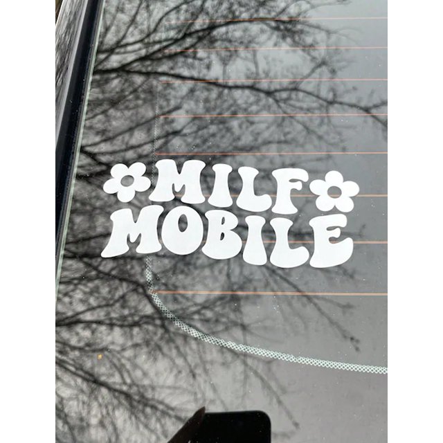 Milf Mobile CarDecal - Funny Car Decal, Car Window Decal Sticker