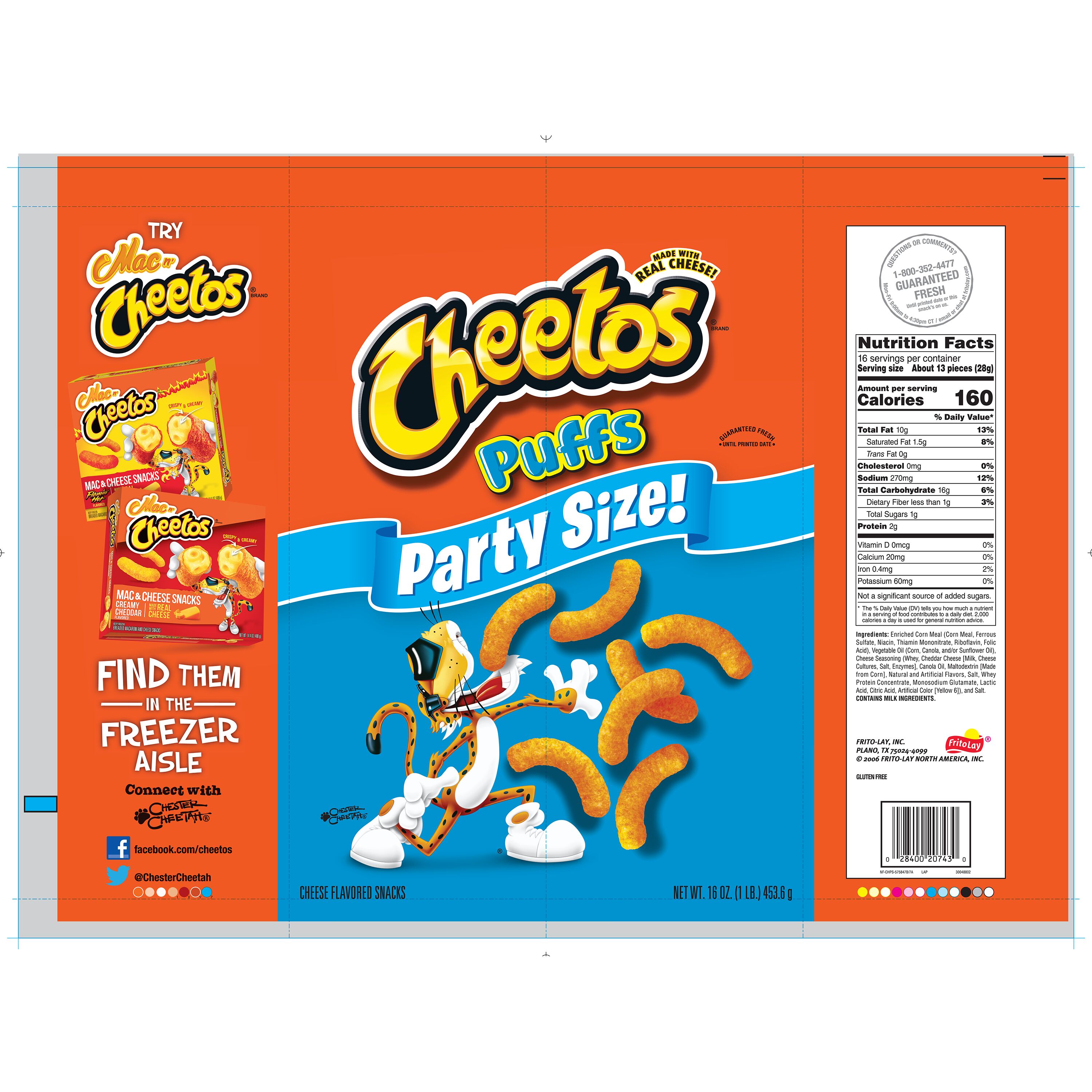 Cheetos Cheese Puffs Flavored Snack Chips Party Size, 16 oz - image 4 of 10