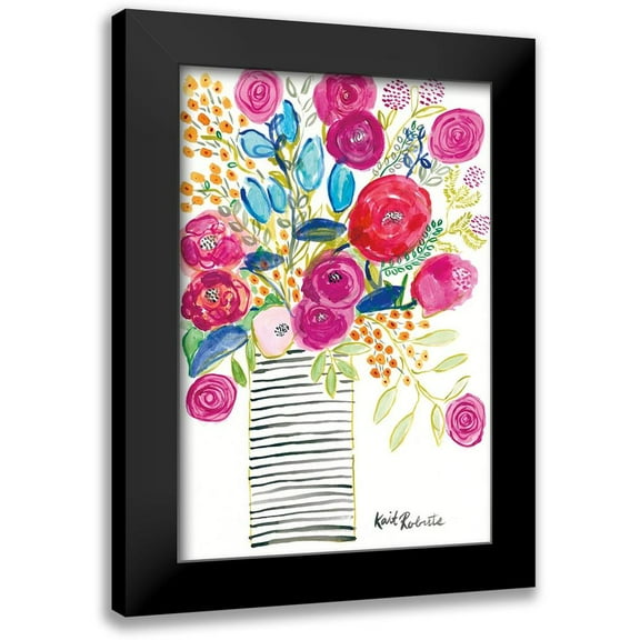 Roberts, Kait 11x14 Black Modern Framed Museum Art Print Titled - Blissful Blooms