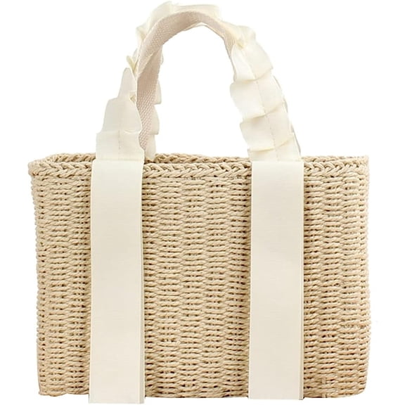 JUYGO Tote Bag for Women Straw Purses and Handbags Small Straw Tote Bags Beach Straw Bags Summer