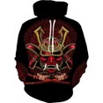 thumbnail image 3 of Sudadera con capucha con estampado 3D de samuráis para hombre, sudadera con capucha con gráfico de caballeros de armadura, sudaderas geniales de moda para niños, suéter superior Harajuku de invierno, 3 of 5