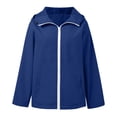 thumbnail image 6 of Kureaily Girls Solid Rain Jacket For Kids Outdoor Outerwear All Weather Coat Easy On/Off De ,kids waterproof zip up jacketSize 9-10 Years ,Blue, 6 of 6