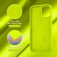 thumbnail image 5 of Compatible with iPhone 12 Pro Max case, Silicone Ultra Slim Shockproof Phone Case with [Soft Anti-Scratch Microfiber Lining], 6.7 inch, Fluorescent Green, 5 of 13