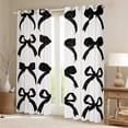 thumbnail image 2 of Manfei Girls Black Ribbon Curtains Pack of 2 (42x84 Each), Cartoon Bowknot Bow-tie Curtains Blackout, Princess Bow Style Bedroom Curtains, Curtains and Drapes Home Decor, 2 of 6
