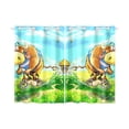 thumbnail image 1 of BSDHOME Cartoon Cow Window Curtain Kitchen Curtain 26x39 inches (Two Piece), 1 of 3