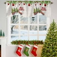 thumbnail image 3 of Christmas Tie Up Valances Curtain, I Will Go Home For Christmas Adjustable Rod Pocket Short Window Treatment Tie Up Curtains Valances for Kitchen Living Room Bathroom 42x18 Inches, 3 of 9