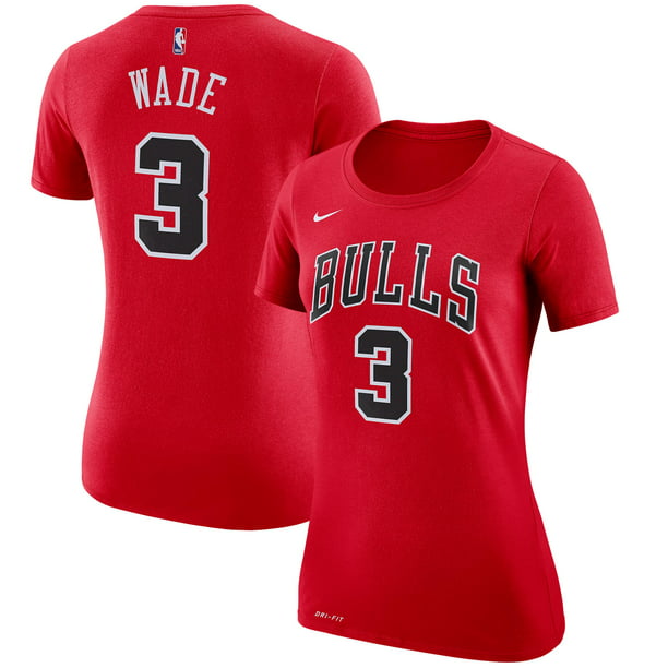 Aktiver ulæselig grafisk Women's Nike Dwyane Wade Red Chicago Bulls Name & Number Performance T-Shirt  - Walmart.com