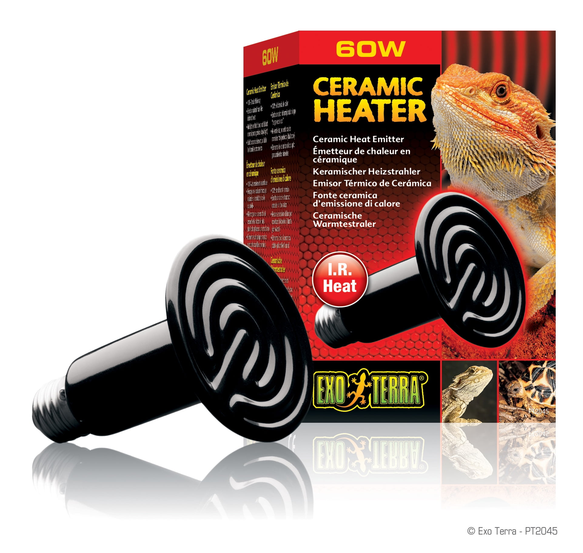 Reptile Ceramic Heat Emitter - 60w - Includes Attached DBDPet Pro-Tip ... - Heat Options For Nocturnal Reptiles