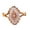 Rose Gold White Moissanite, variant on Women Marquise Design Rose Gold Plated White Moissanite Lace Ring