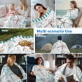 thumbnail image 5 of Turquoise Ocean Cooling Blanket,Lightweight Breathable Summer Throw Blanket with Double Sided Cold Effect,Coastal Nautical Lighthouse Starfish Picnic Blankets Bed Sheet for Hot Sleepers 50"x60", 5 of 8