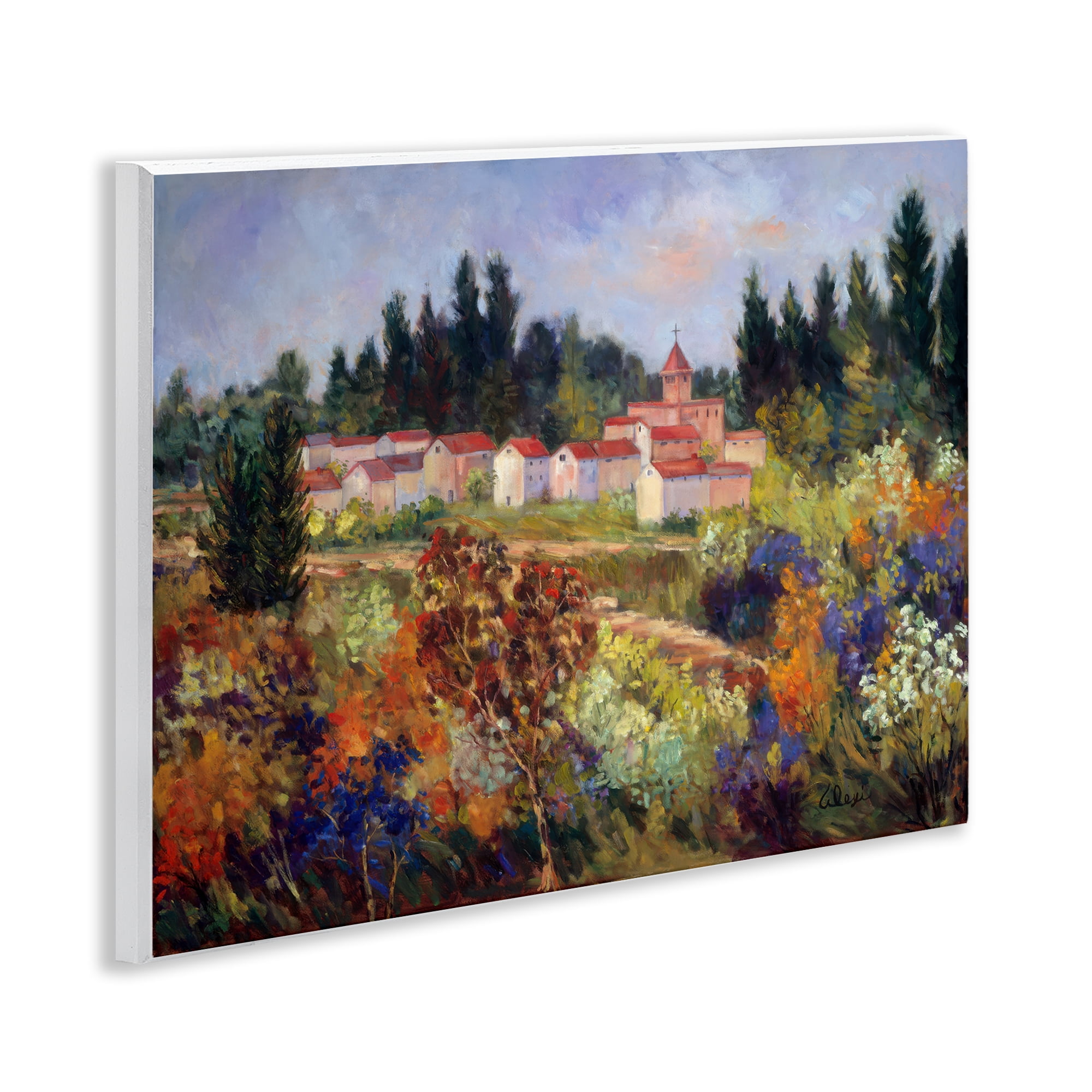 Stupell Industries Tuscan Countryside Garden Landscape & Nature Painting Unframed Art Print Wall Art, 14 x 11