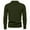 Green-A, variant on IYTR Mens Stand Collar Sweaters Solid Color Long Sleeve Pullover Sweater Casual Textured Sweater Coffee M
