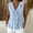 *Light Blue, variant on ClodeEU Women's Sleeveless V Neck Tie Button Top with Ruffle Trim, Solid Color Casual Summer Blouse Army Green,Women's Plus L