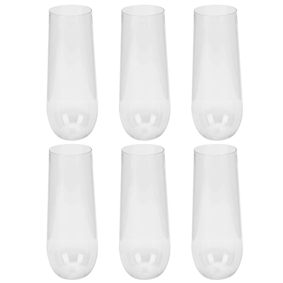 MERRYHAPY 6-Pack Clear Wine Glasses Set Household Beverage Cups with Stylish Design