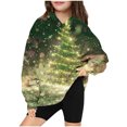 thumbnail image 2 of Mikilon Chirstmas Day Clothes for Girls 10-12 Fashion Round Neck Printed Pullover Sweatshirts Solid Color Graphic Long Sleeve Clothes Fall and Winter Outfits for Kids, 2 of 3