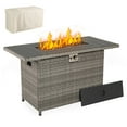 thumbnail image 1 of Costway 44.5" Propane Fire Pit Table with Metal Slatted Tabletop & Stainless Steel Burner Gray, 1 of 10