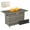 Gray, variant on Costway 44.5" Propane Fire Pit Table with Metal Slatted Tabletop & Stainless Steel Burner Gray