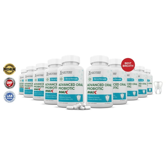 (10 Pack) Best Breath Max 40 Billion CFU Probiotic Oral Support 600 Capsules