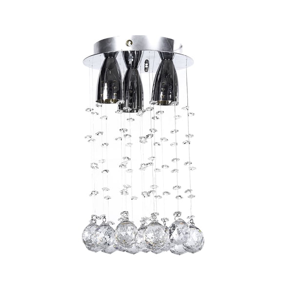 Candil de Cristal Cortado Gamalux Williams Krystal Redondo de 3 Luces Gamalux