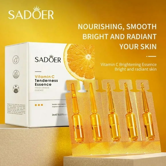 Ampollas de Vitamina C - Esencia Hidratante Iluminadora con Extracto de Naranja