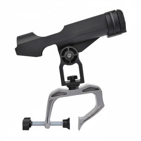 Lazsy Rotatable Boat Fishing Rod Bracket Easy to Install Adjustable Fishing Rod Holder with Clamp for Anglers Yacht