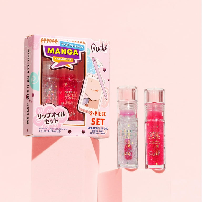 RUDE COSMETICS Manga Collection Sparkle Lip Oil Duo