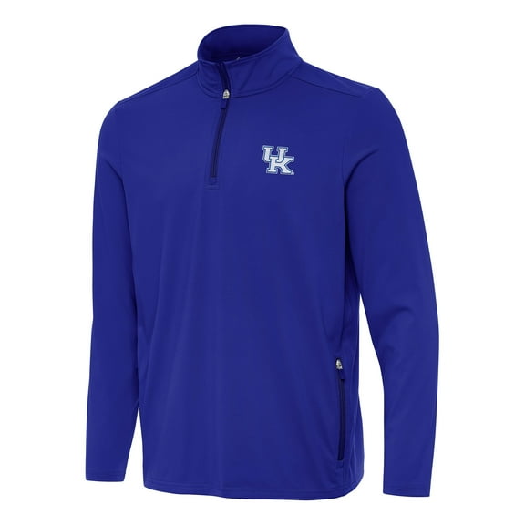 Men's Antigua  Royal Kentucky Wildcats Perilous Quarter-Zip Sweatshirt