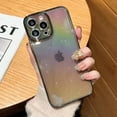 thumbnail image 1 of Luxury Stylish Laser Gradient Glitter Clear Soft Case for iPhone 12Pro Shockproof Transparent Silicone Cover(Black), 1 of 8