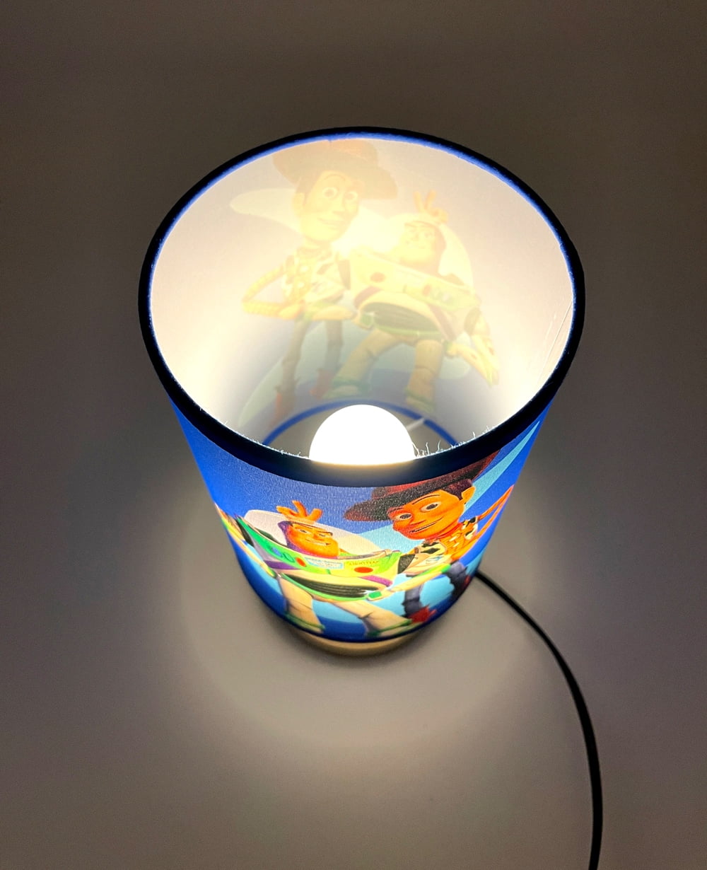 Woody Buzz Table Lamp Night Light Wood Base Room Decoration or Great Gift Ideas